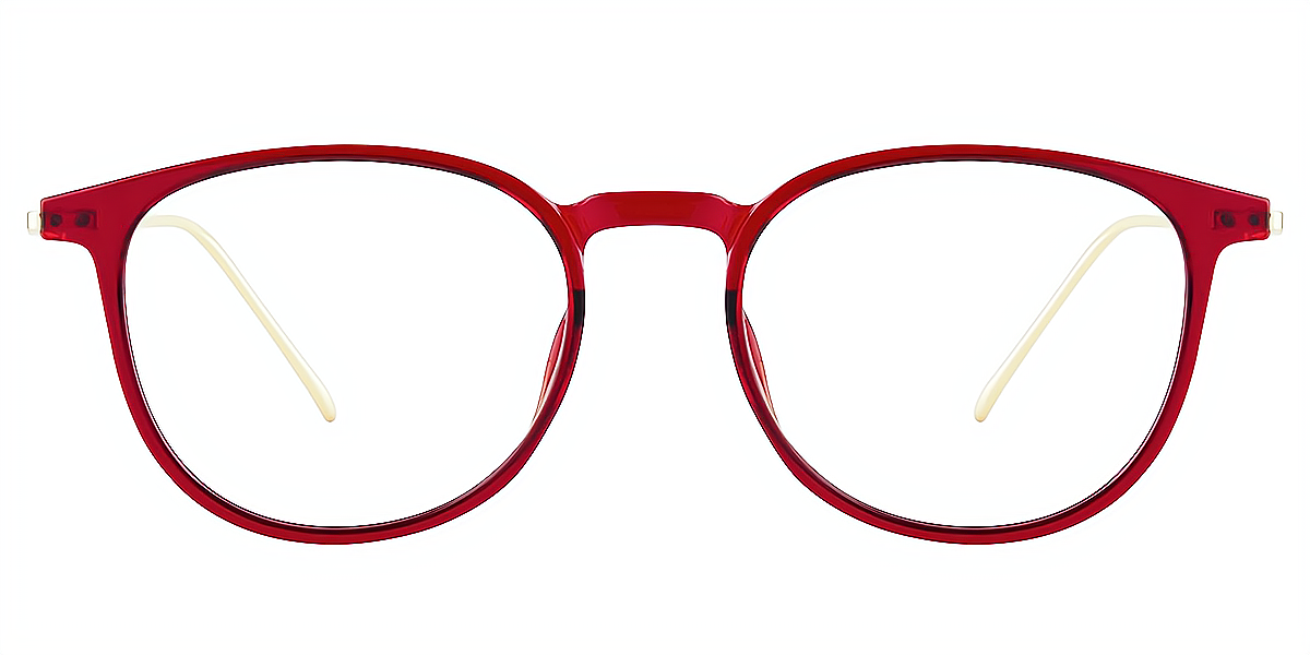 Red Oval Simple TR90 Eyeglasses