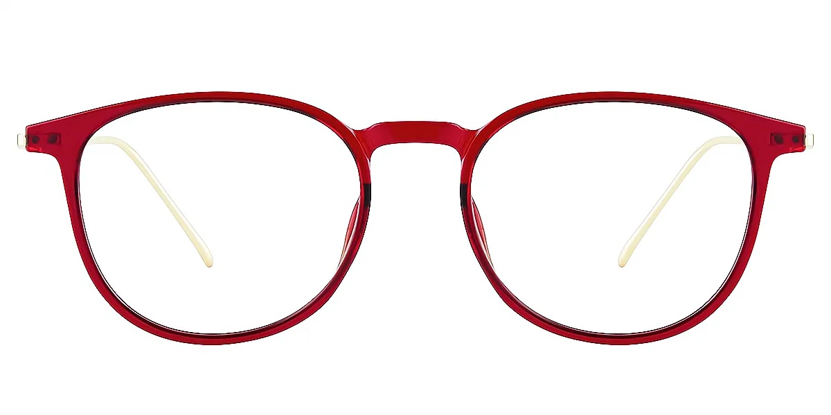 Red Oval Simple TR90 Eyeglasses