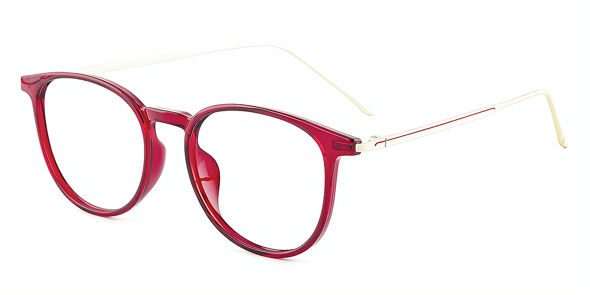 Red Oval Simple TR90 Eyeglasses