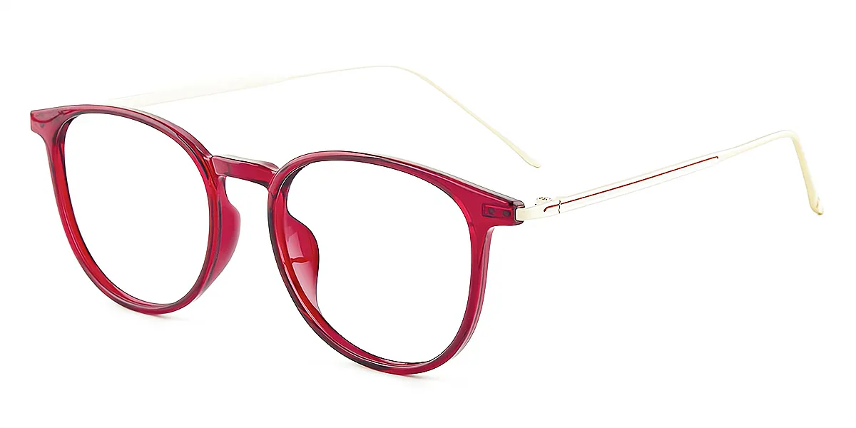 Red Oval Simple TR90 Eyeglasses
