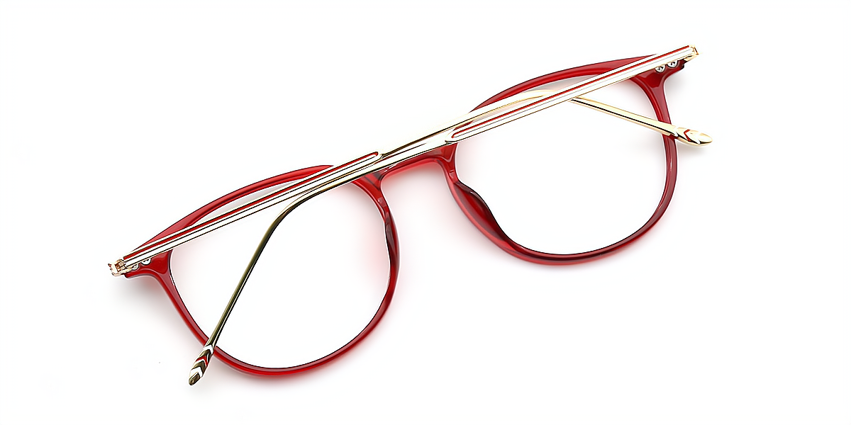 Red Oval Simple TR90 Eyeglasses