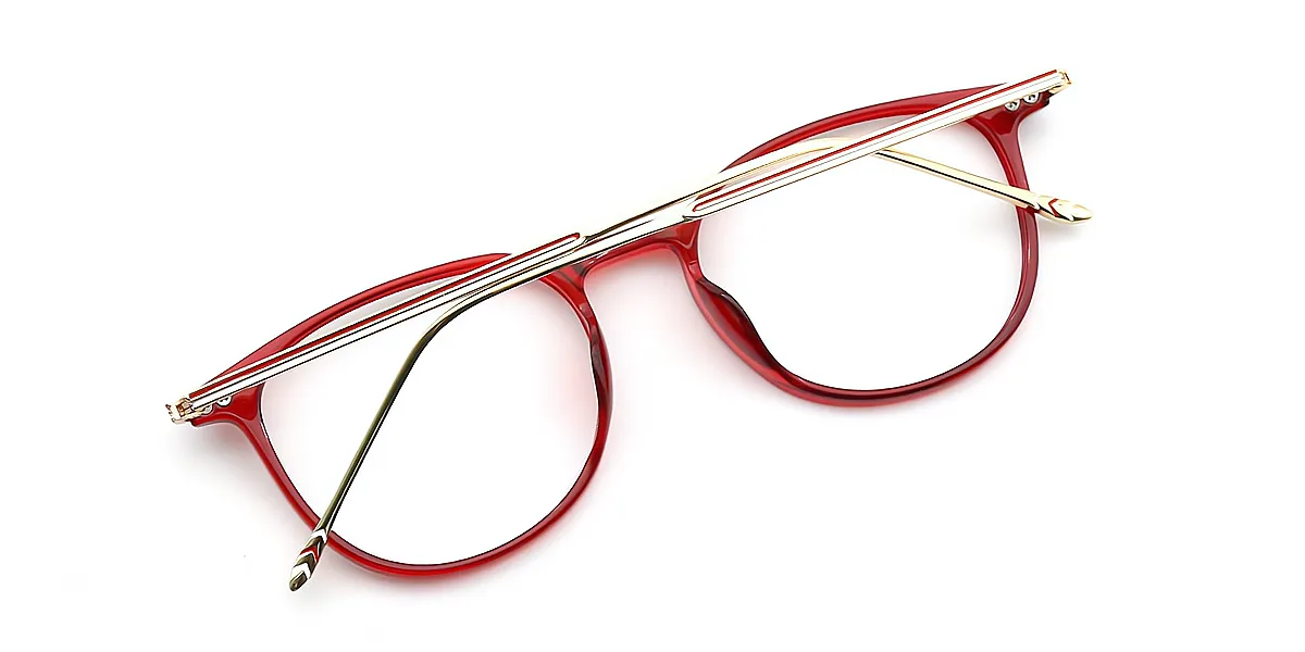 Red Oval Simple TR90 Eyeglasses