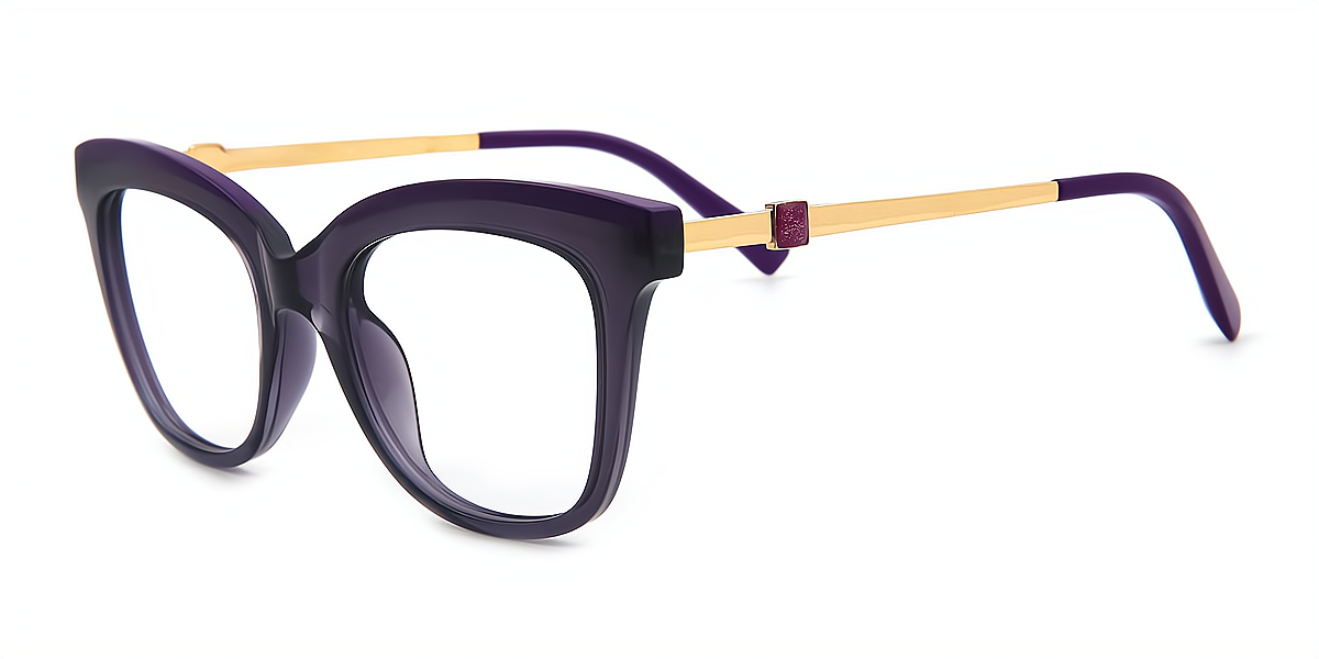 Purple Cat Eye Modish TR90 Eyeglasses