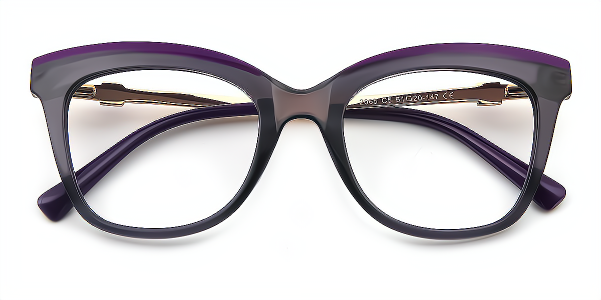 Purple Cat Eye Modish TR90 Eyeglasses