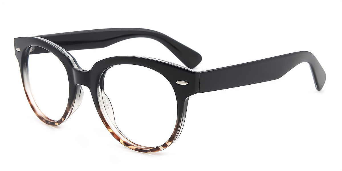 Black Tortoise Oval Classic TR90 Eyeglasses