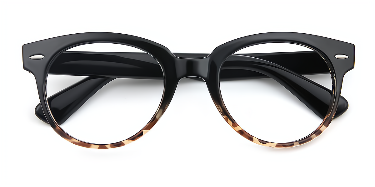 Black Tortoise Oval Classic TR90 Eyeglasses