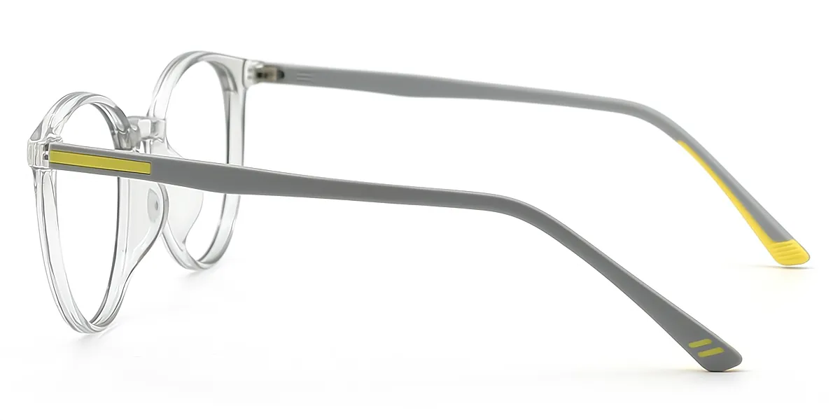 Gray Oval Exquisite TR90 Eyeglasses
