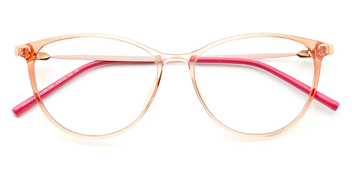 Pink Oval Classic Thin TR90 Eyeglasses
