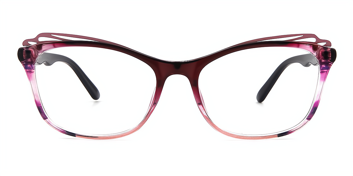 Purple Rectangle Unique TR90 Eyeglasses