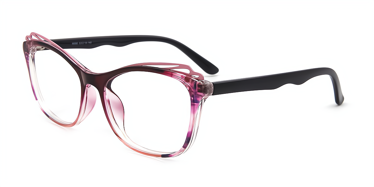 Purple Rectangle Unique TR90 Eyeglasses