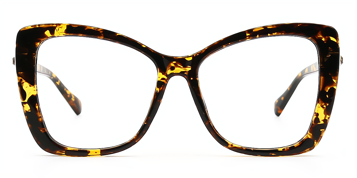 Tortoise Butterfly Oversized Plastic Eyeglasses