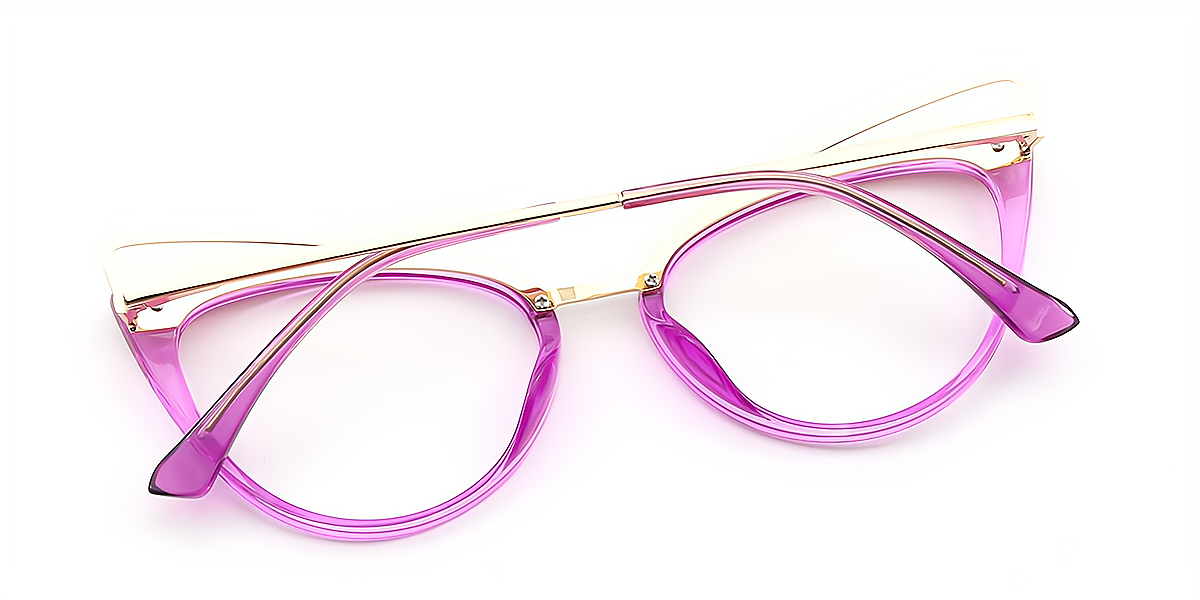 Purple Cat Eye Chic Acetate Eyeglasses