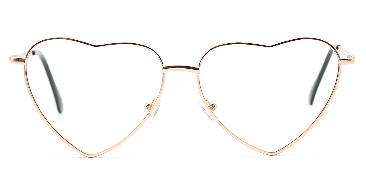 Golden Geometric Exquisite Metal Eyeglasses