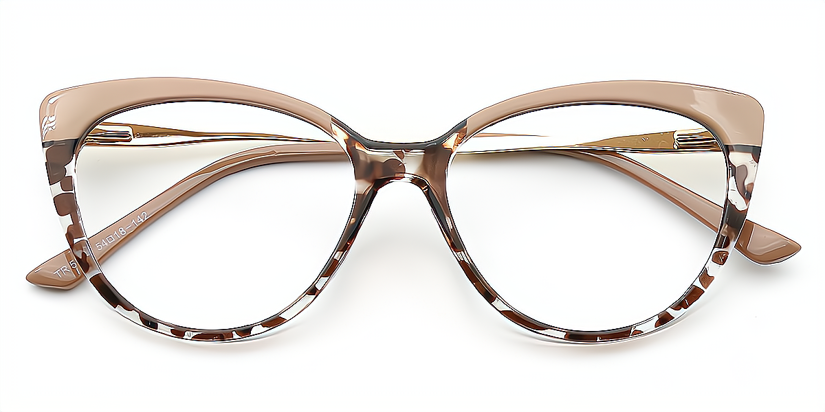 Tortoise Cat Eye Hipster TR90 Eyeglasses