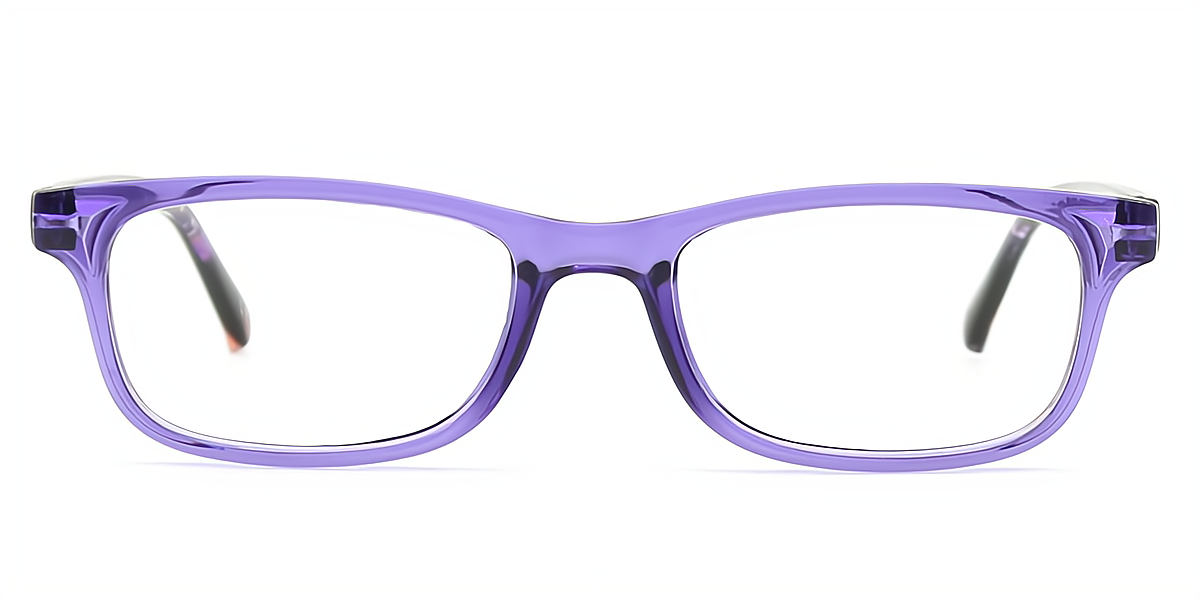 Light Purple Rectangle Elegant Plastic Eyeglasses