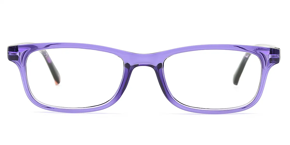 Light Purple Rectangle Elegant Plastic Eyeglasses