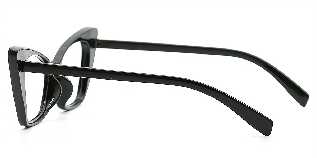 Black Cat Eye Unique Plastic Eyeglasses