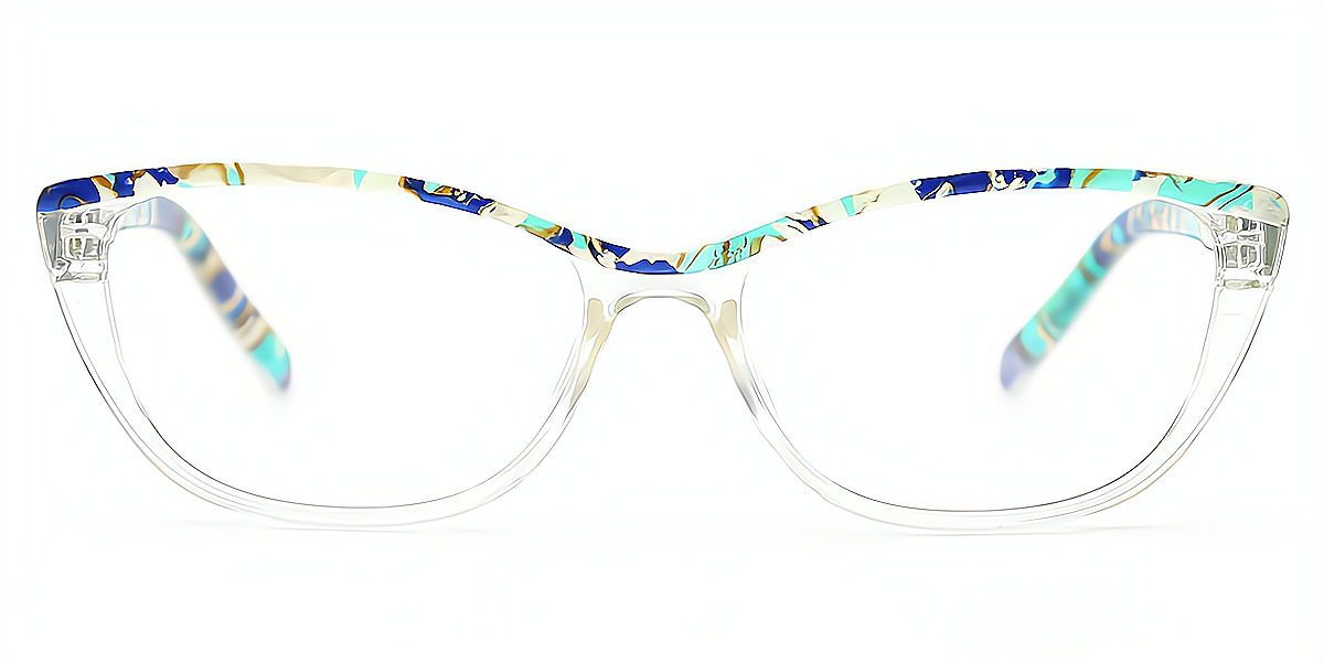 Green Gradient Cat Eye Retro Acetate Eyeglasses