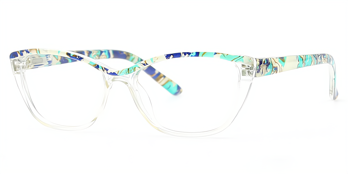 Green Gradient Cat Eye Retro Acetate Eyeglasses