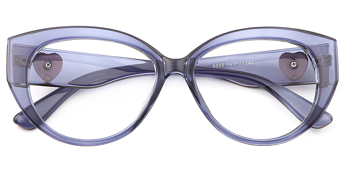 Purple Cat Eye Wide TR90 Eyeglasses