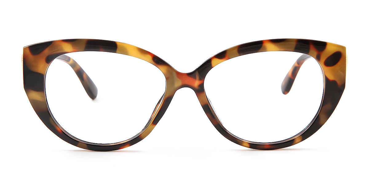 Tortoise Cat Eye Wide TR90 Eyeglasses