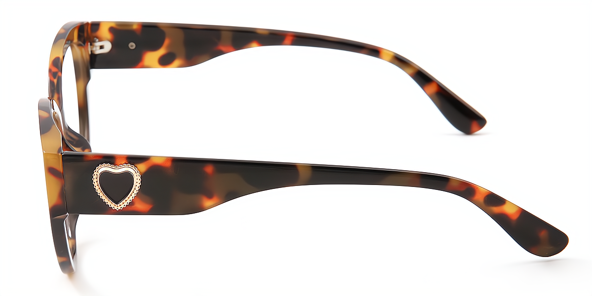 Tortoise Cat Eye Wide TR90 Eyeglasses