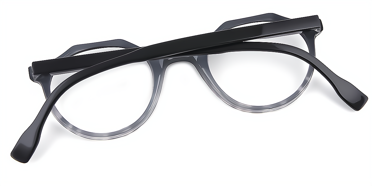 Black Geometric Exquisite Retro Plastic Eyeglasses