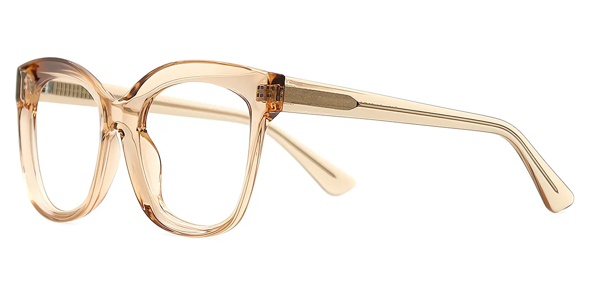 Brown Square Wide Modish Acetate Eyeglasses