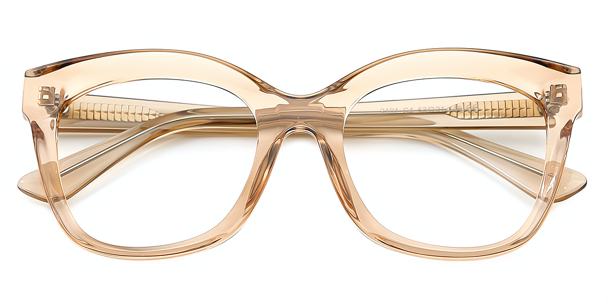 Brown Square Wide Modish Acetate Eyeglasses