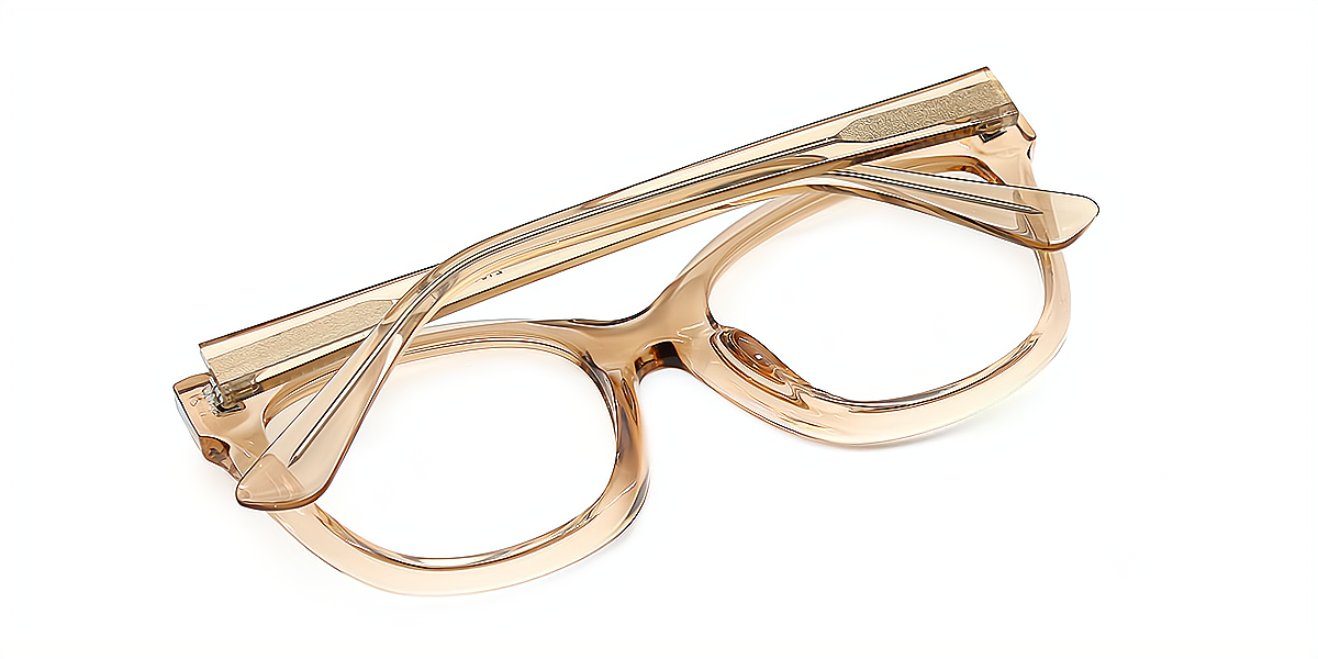 Brown Square Wide Modish Acetate Eyeglasses
