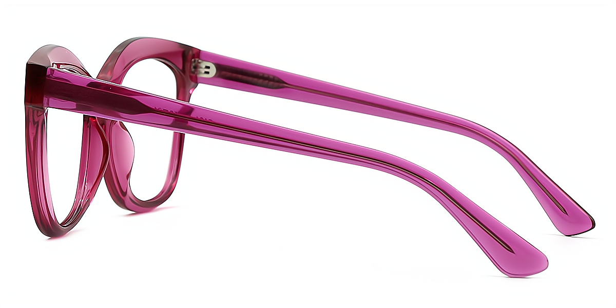 Purple Square Wide Modish Acetate Eyeglasses