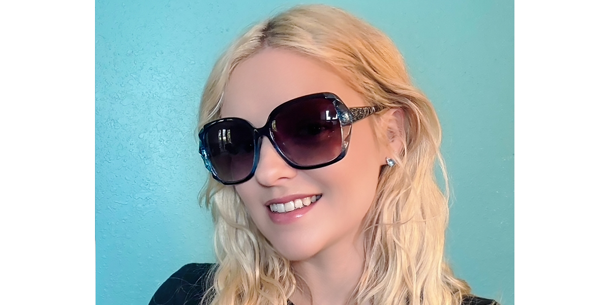 Blue Square Unique Oversized Plastic Eyeglasses