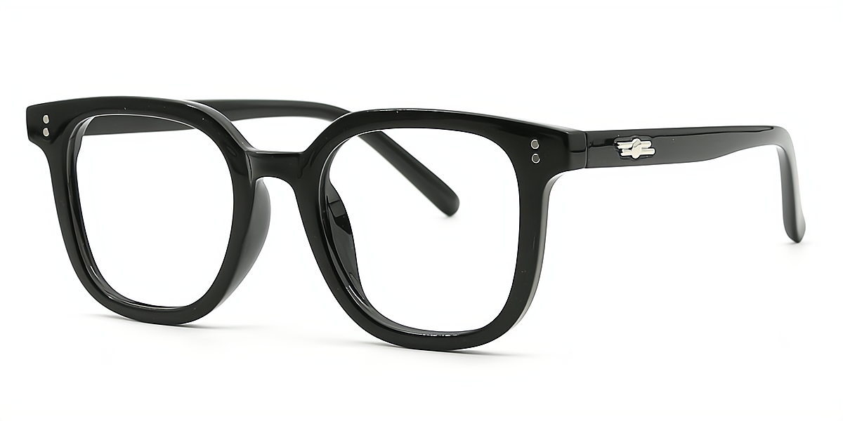 Black Square Simple Acetate Eyeglasses