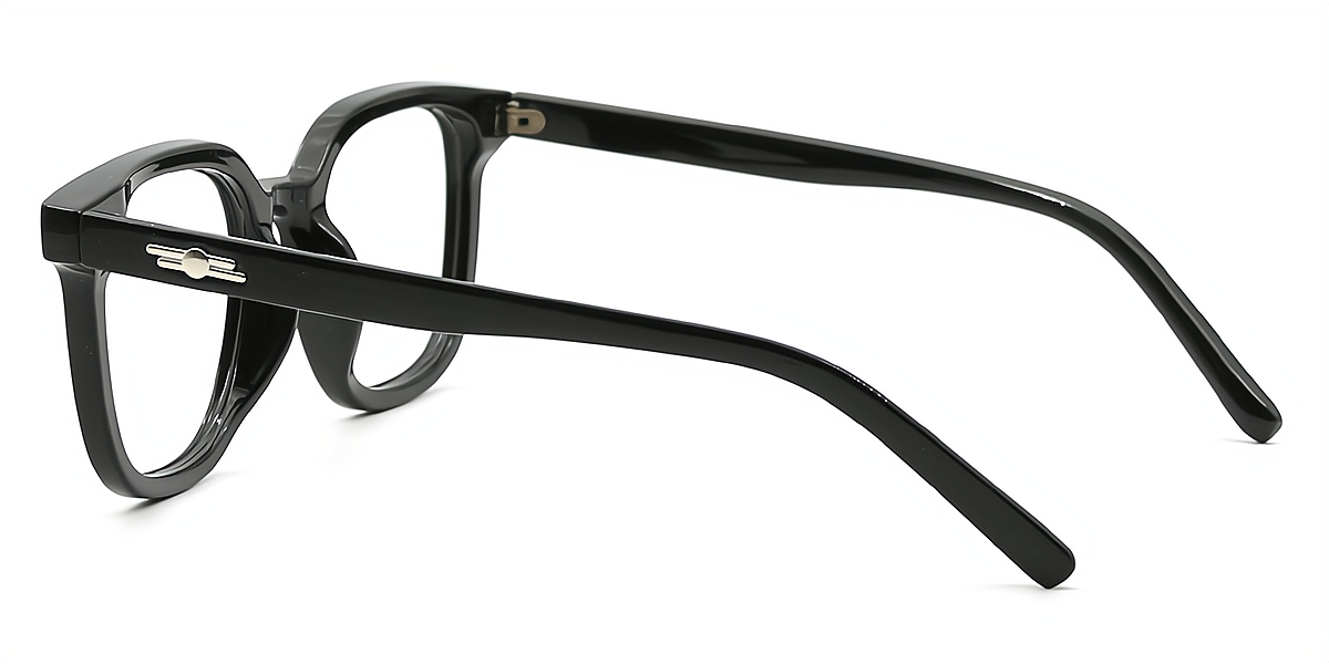 Black Square Simple Acetate Eyeglasses