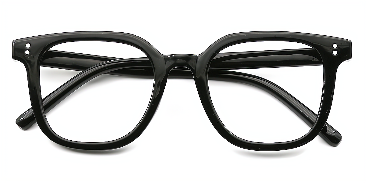 Black Square Simple Acetate Eyeglasses