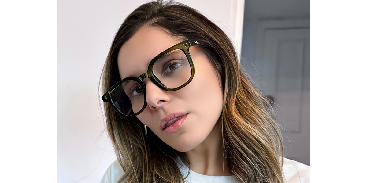 Green Square Simple Acetate Eyeglasses