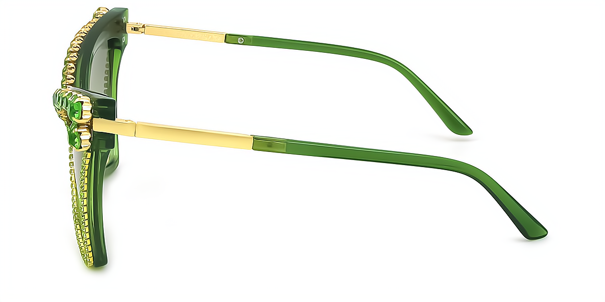 Green Butterfly Unique Exquisite Mixed Materials Eyeglasses