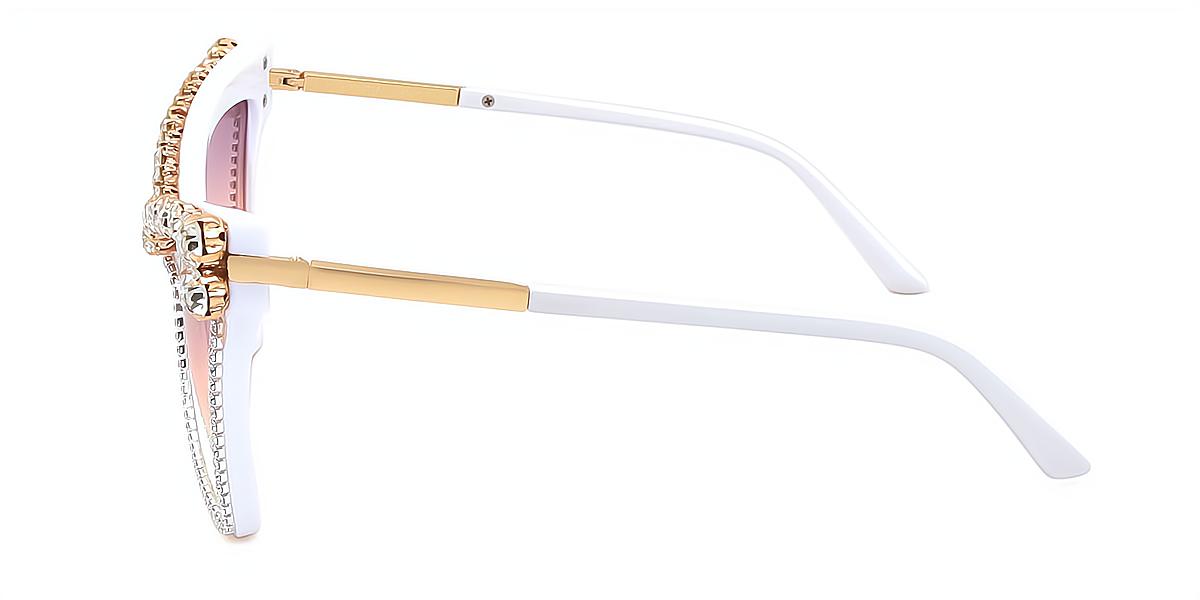 White Butterfly Unique Exquisite Mixed Materials Eyeglasses