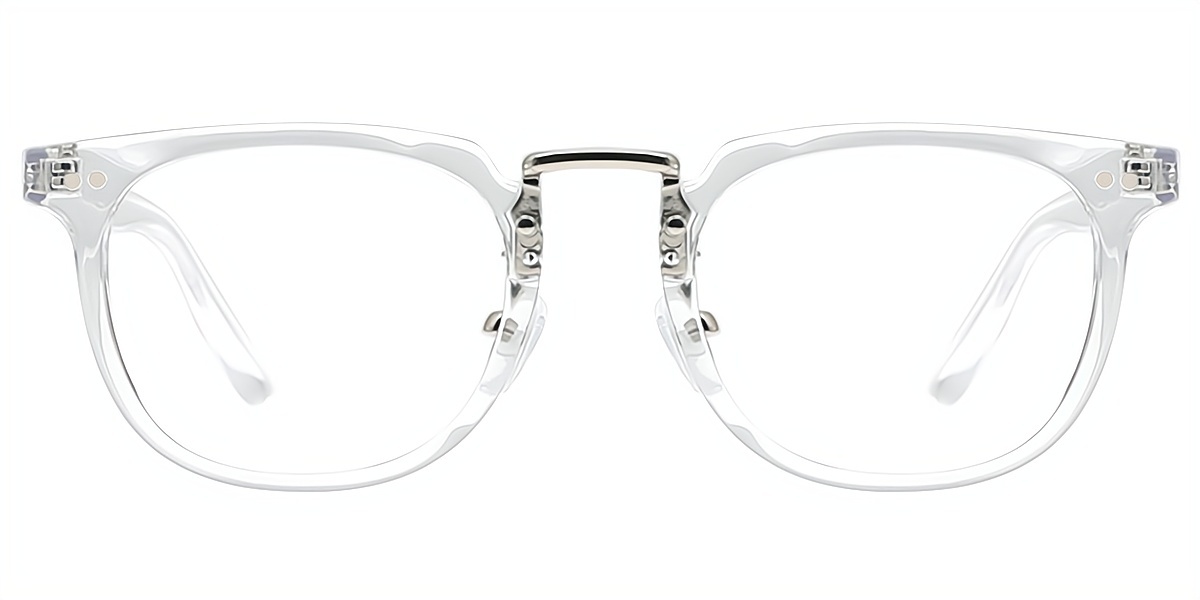 Clear Oval Classic Plastic Eyeglasses