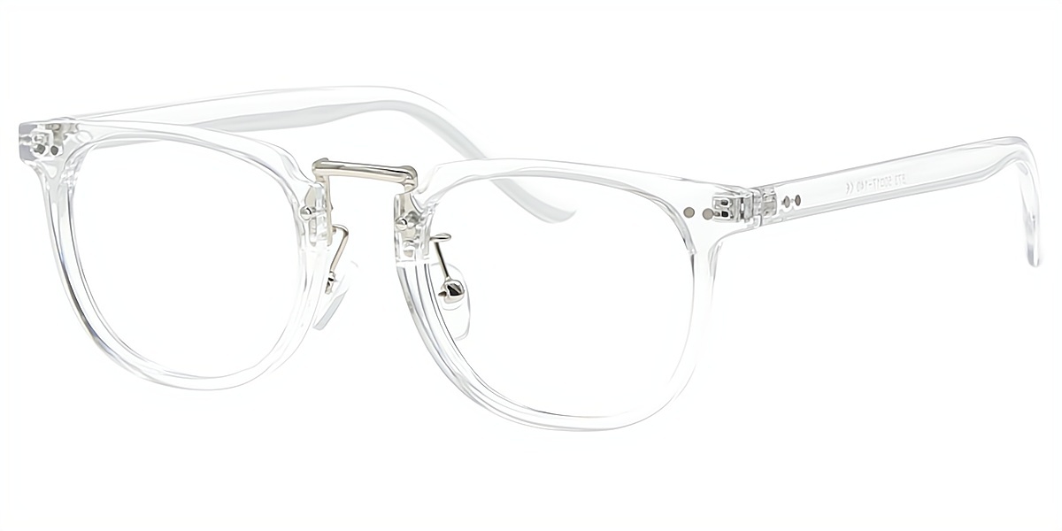 Clear Oval Classic Plastic Eyeglasses