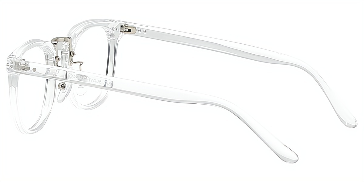Clear Oval Classic Plastic Eyeglasses
