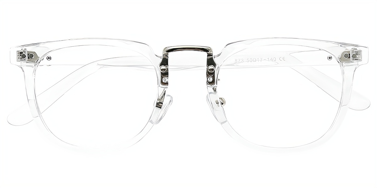 Clear Oval Classic Plastic Eyeglasses