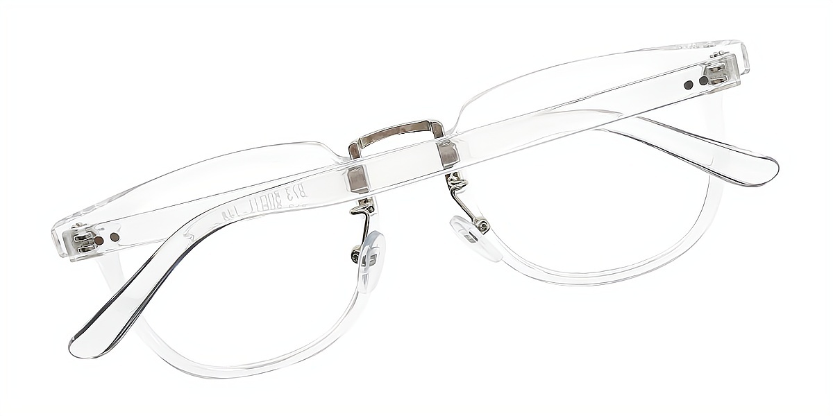 Clear Oval Classic Plastic Eyeglasses