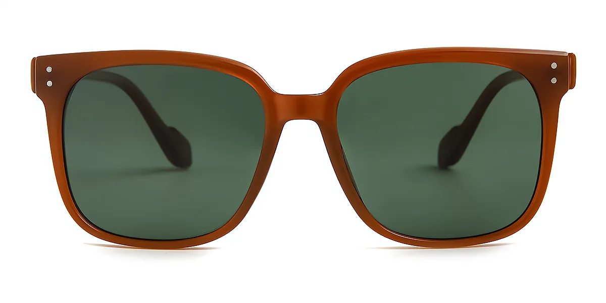 Brown Square Modish Wide TR90 Eyeglasses
