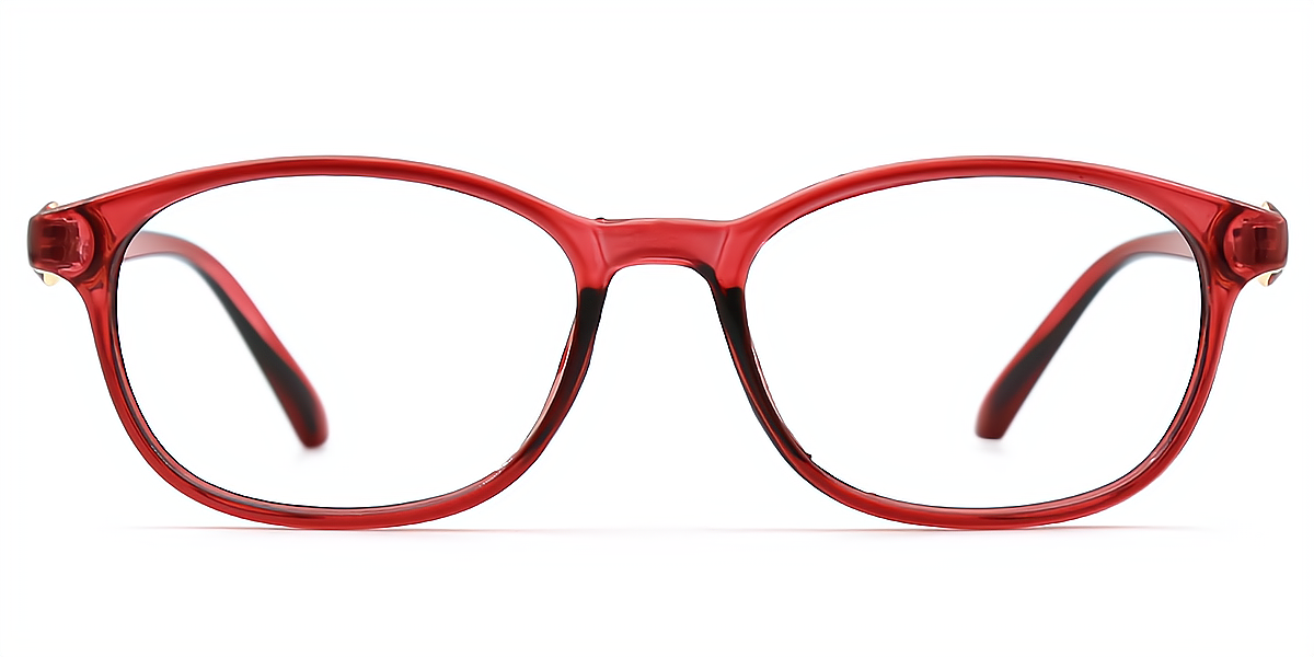 Red Oval Simple Exquisite TR90 Eyeglasses
