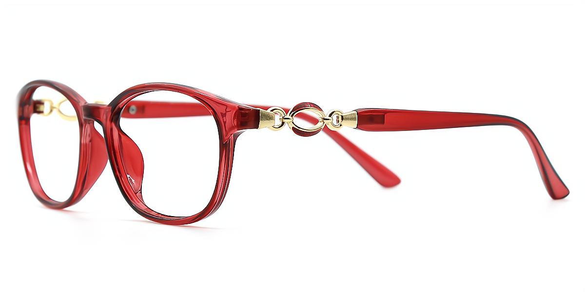 Red Oval Simple Exquisite TR90 Eyeglasses