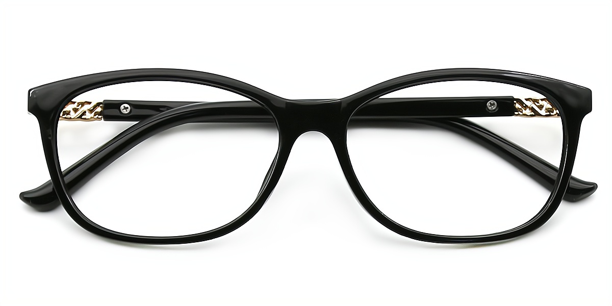 Janey Brown Rectangle Elegant TR90 Eyeglasses | Muukal.com