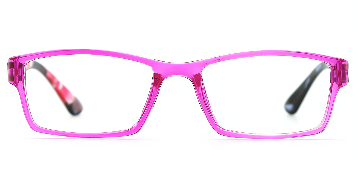 Purple Rectangle Classic Chic Plastic Eyeglasses