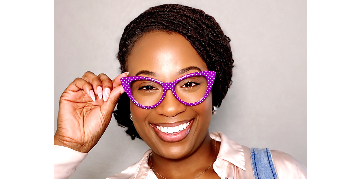 Purple Cat Eye Unique Plastic Eyeglasses