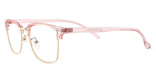 Pink Rectangle Classic Full-rim Mix & Match Large Glasses